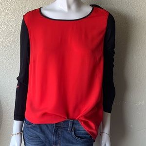 Black & red top